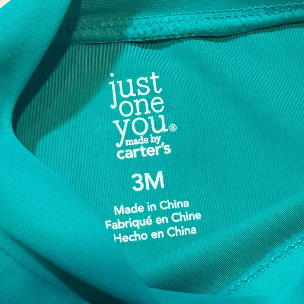 Just One You Carter's Baby Boy 3M Dinosaur Surfing‎ Rash Guard Swim Trunk Set